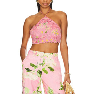 Hemant And Nandita Pink Cotton Crop Top Size S - NWT